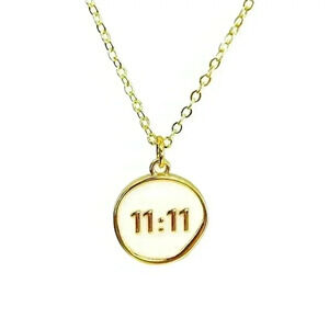 11 11 make a wish jewelry dainty gold coin angel necklace